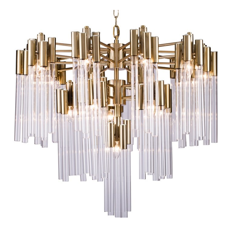 Transitional LED Light Gold Chandelier