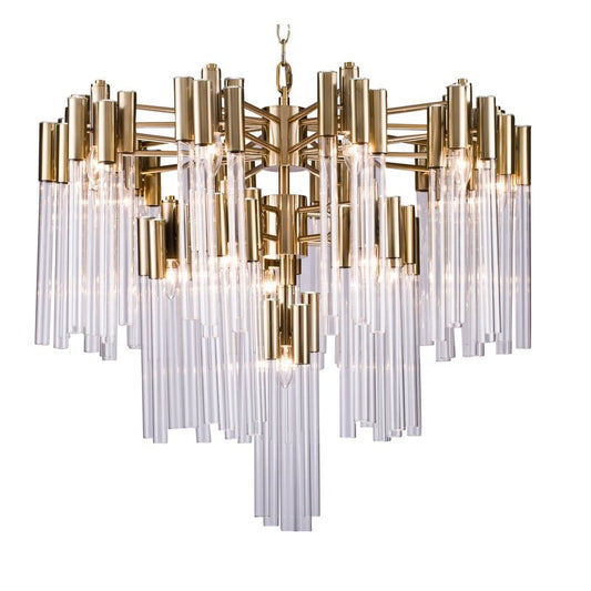 Transitional LED Light Gold Chandelier