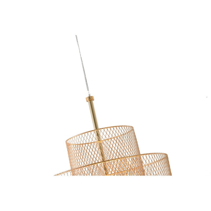 Triple-Tier Gold Mesh LED Light - S