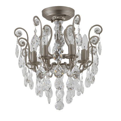 Clear Hanging Crystals with Metal Frame Chandelier