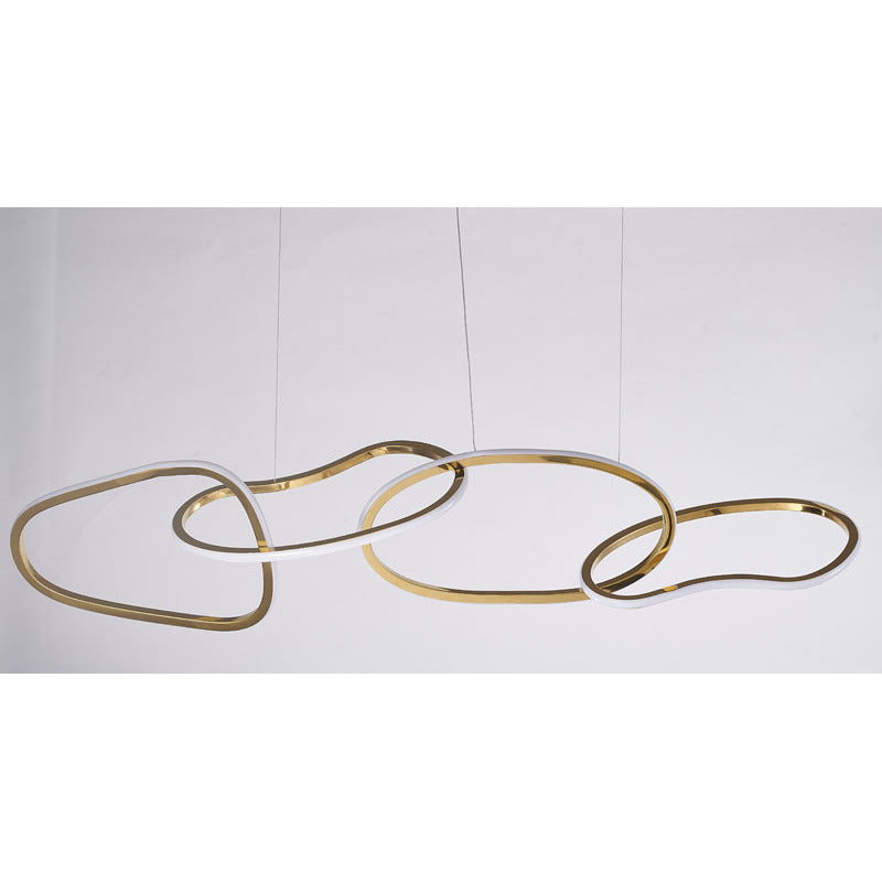 1-Light Gold LED Chandelier with Silicon Diffusers