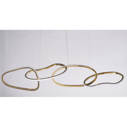 1-Light Gold LED Chandelier with Silicon Diffusers