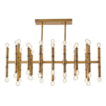 Bamboo Pipe LED Light Chandelier