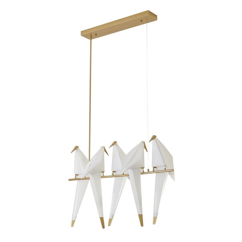 White Bird LED Chandelier