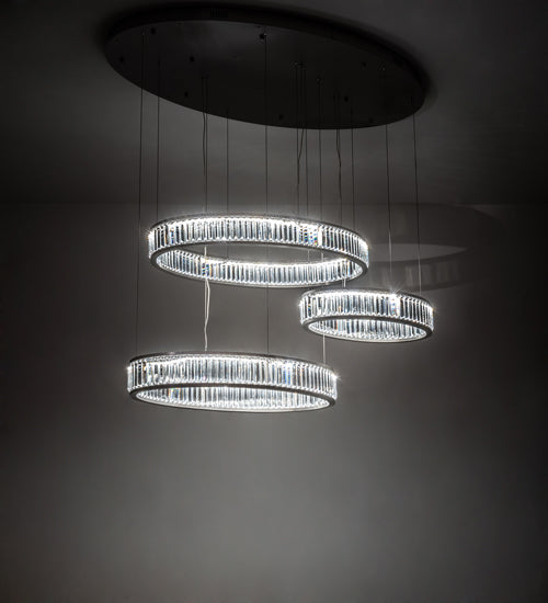 60" Long Beckam 3 Light Cascading Pendant by Meyda Lighting