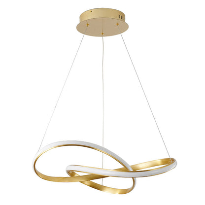 Black LED Chandelier – Modern Aluminum Ring Pendant Light