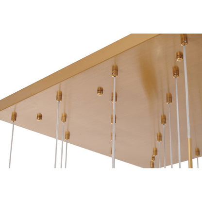 Flushed Chrome Frame Chandelier with Clear Bubble Hanging Crystal Pendants