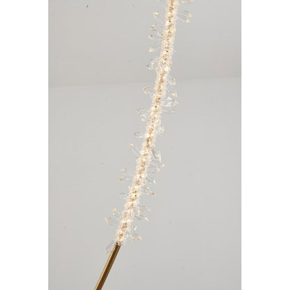 Gold Hairline Hoop Rope Chandelier with Crystals