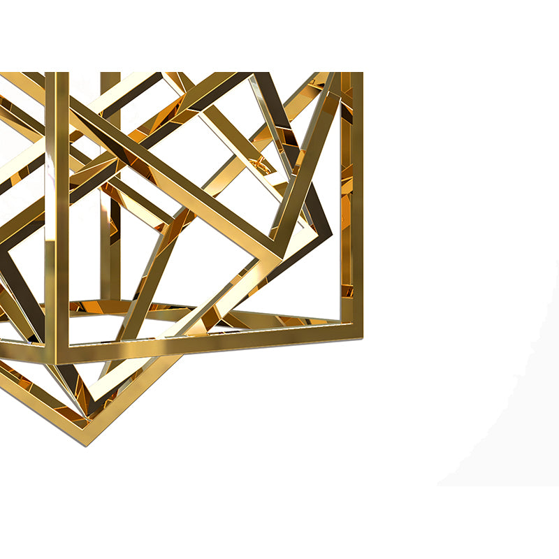 Gold Geometric LED Chandelier