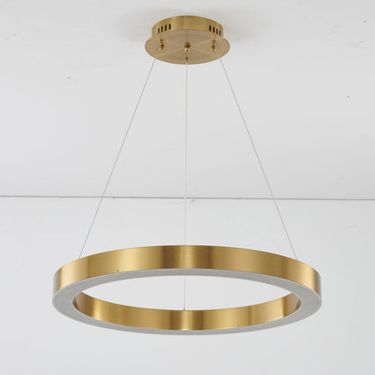Single Gold Halo LED Chandelier