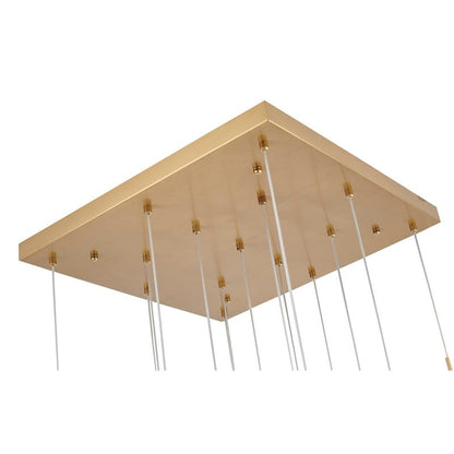 Chrome Frame Chandelier with Hanging Bubble Iceberg Crystal Pendants