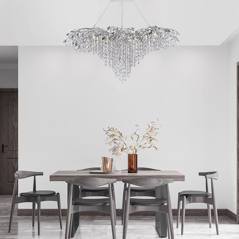 Antique Silver Branch Chandelier
