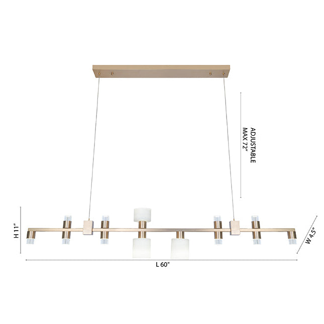 Metal & Glass LED Chandelier