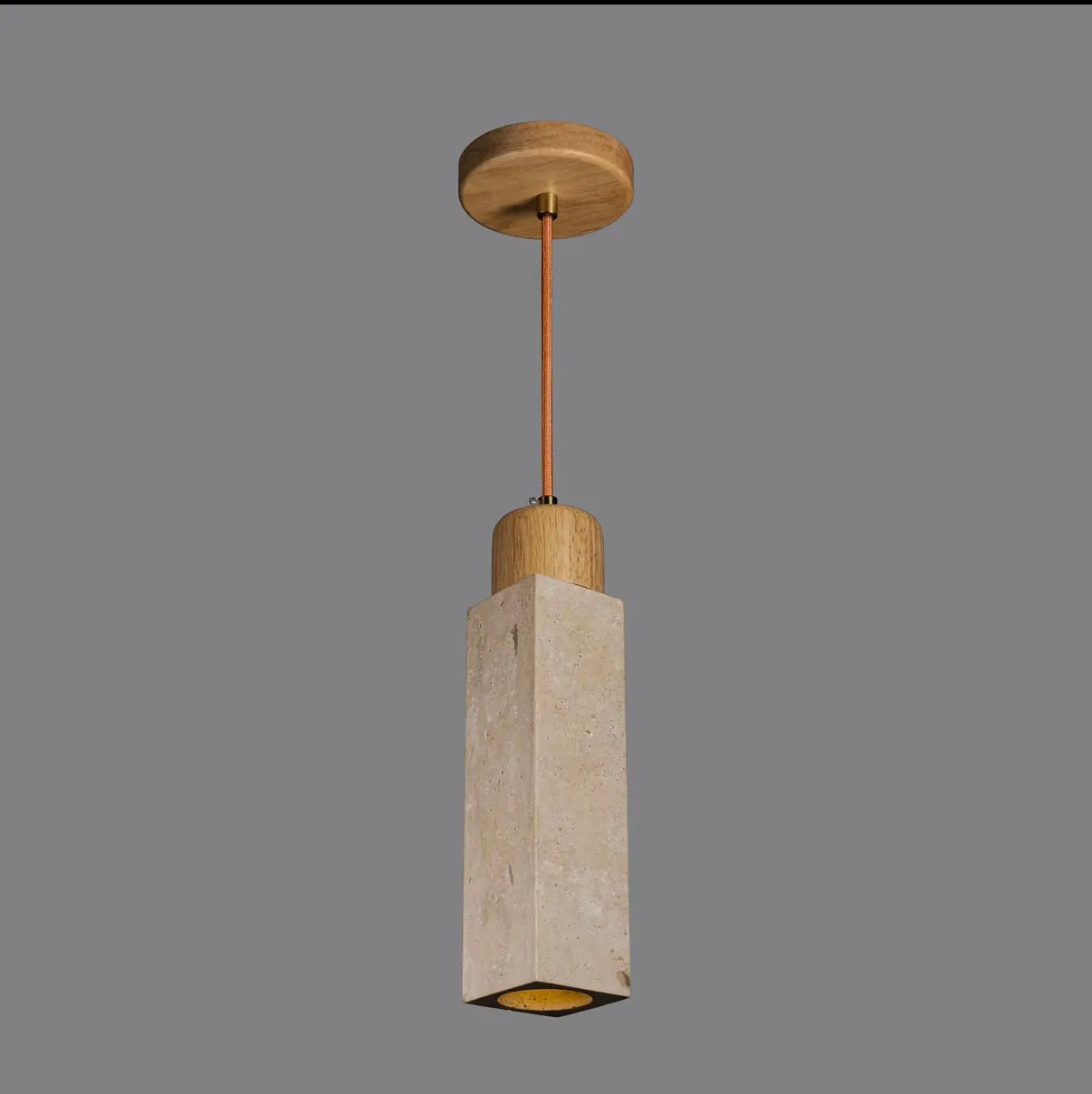 Natural Travertine Pendant Light