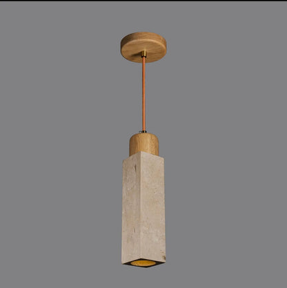 Natural Travertine Pendant Light