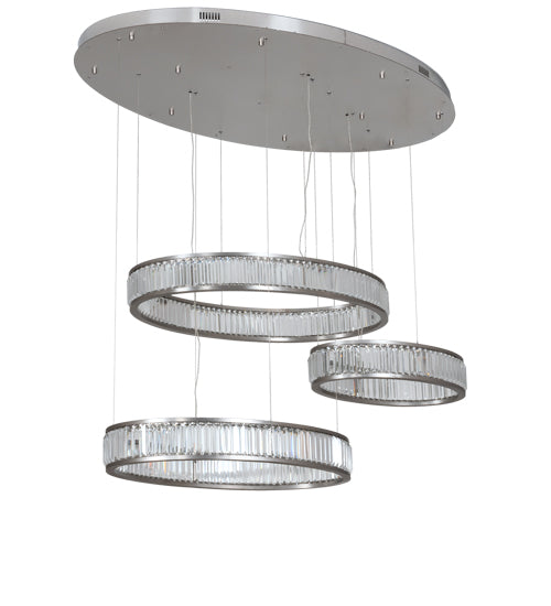 60" Long Beckam 3 Light Cascading Pendant by Meyda Lighting