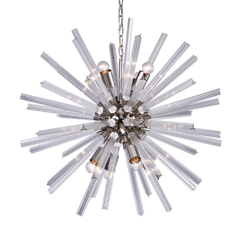 Clear Glass Spike Chandelier