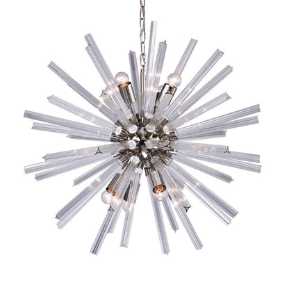 Clear Glass Spike Chandelier