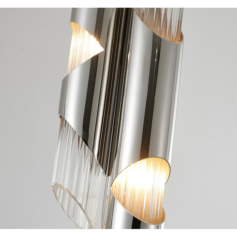 Gold Stainless Steel Pendant Light with Clear Glass Shade