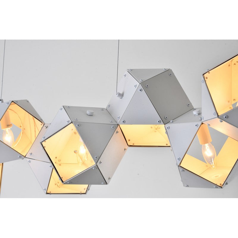 Geometric Block Chandelier