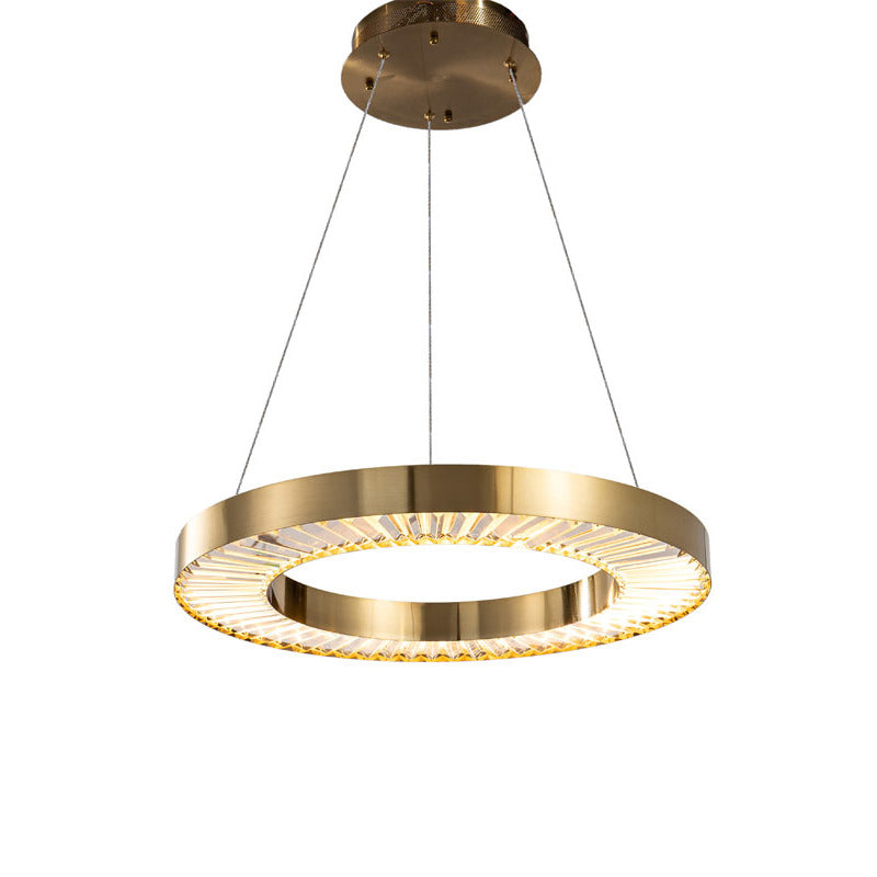Gold Single Ring LED Chandelier