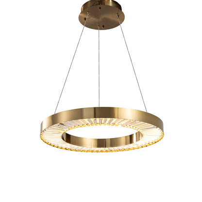 Gold Single Ring LED Chandelier
