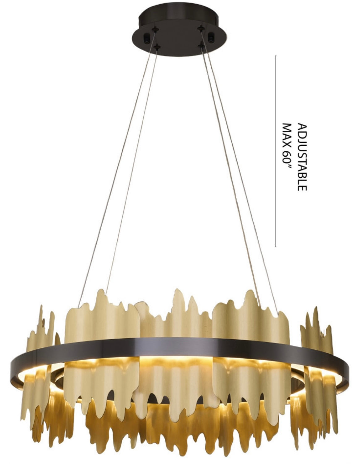 Modern Black & Copper LED Light