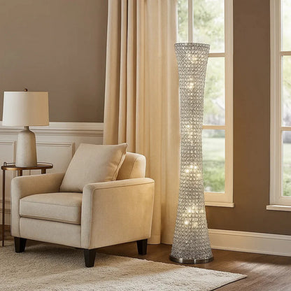 Silver Subtle Curve Floor Lamp