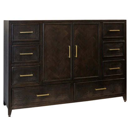 Burnt Umber Solid Wood Wardrobe Console