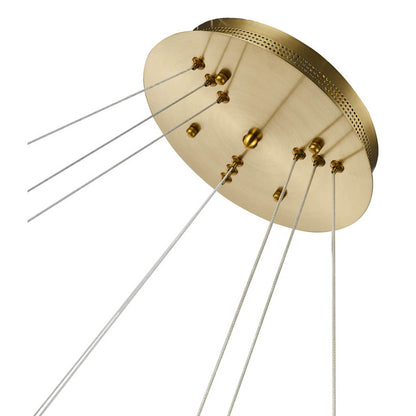 Three Ring Gold LED Chandelier