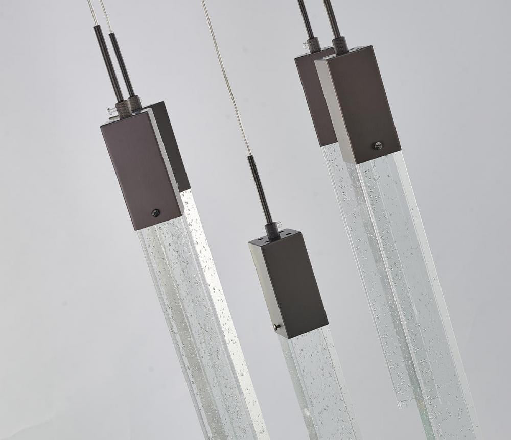 Flushed Black Gun Metal Frame Chandelier