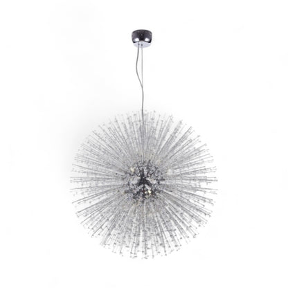 Clear Crystal Beaded Sputnik Chandelier with Chrome Hardware