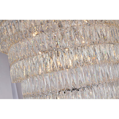 Nine Tier Chandelier With Clear Hanging Crystals