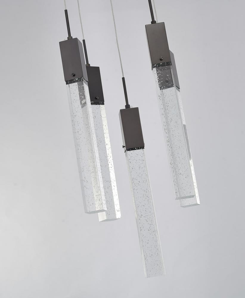 Flushed Black Gun Metal Frame Chandelier