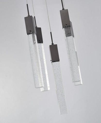 Flushed Black Gun Metal Frame Chandelier