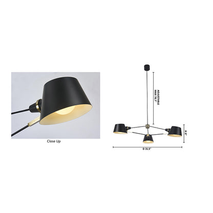 Metal Frame with Gold Accents Ceiling Light