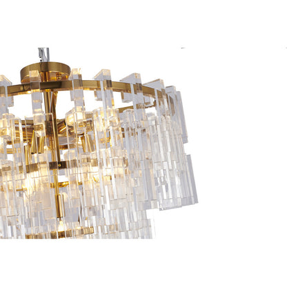 Antique Bronze Chandelier With Clear ACRYLIC Hanging Links