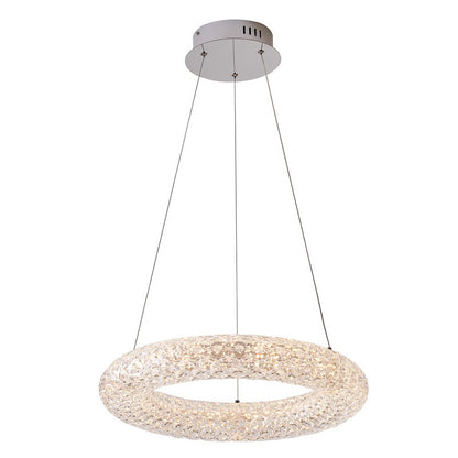Clear Acrylic Halo Ring Chandelier