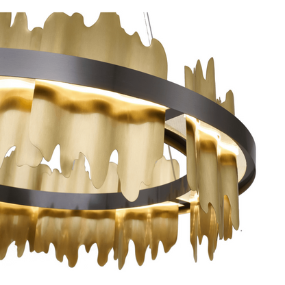 Modern Black & Copper LED Light - Close view