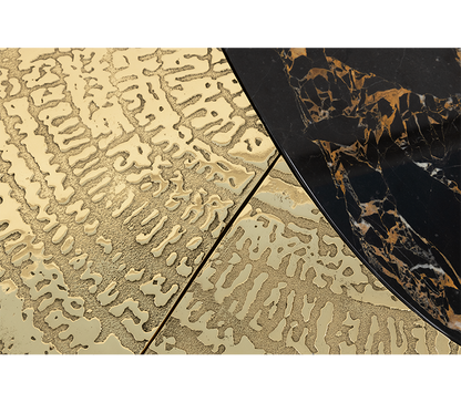 Ophelia Portoro Marble & Gold Center Table