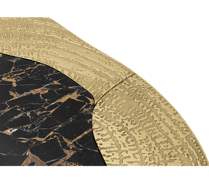 Ophelia Portoro Marble & Gold Center Table