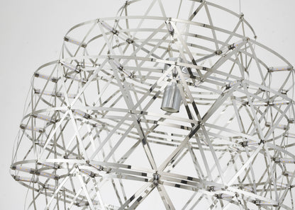 5 Tier 85-Light Dimmable Chrome Stainless Steel LED Chandelier