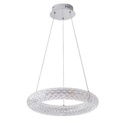 Clear Acrylic Halo Ring Chandelier
