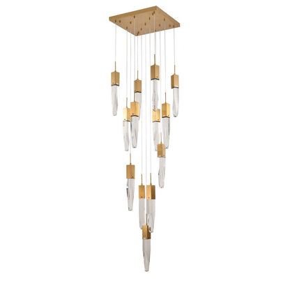 Chrome Metal Frame Chandelier