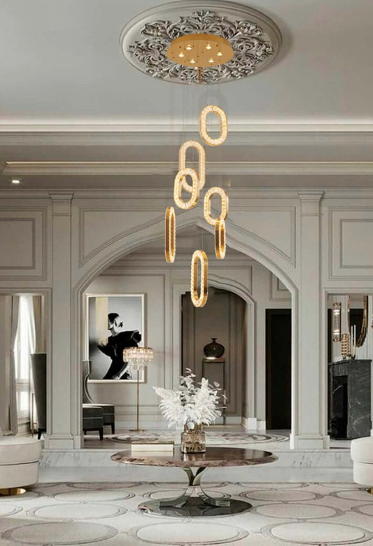 Luxe Gold Crystal Chandelier by Bethel International