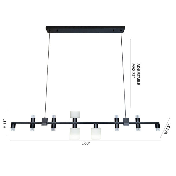 Metal & Glass LED Chandelier