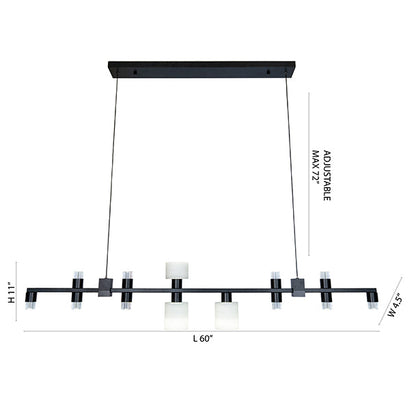 Metal & Glass LED Chandelier