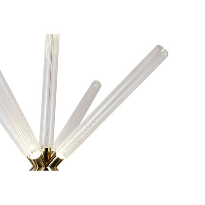 Gold Sputnik Clear Glass LED Chandelier