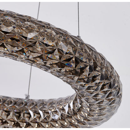 Clear Acrylic Halo Ring Chandelier