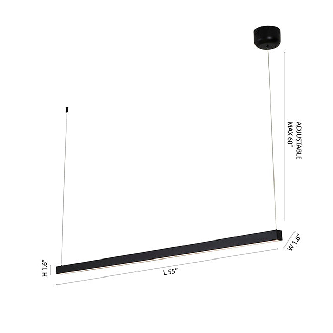 Linear LED Stick Chandelier